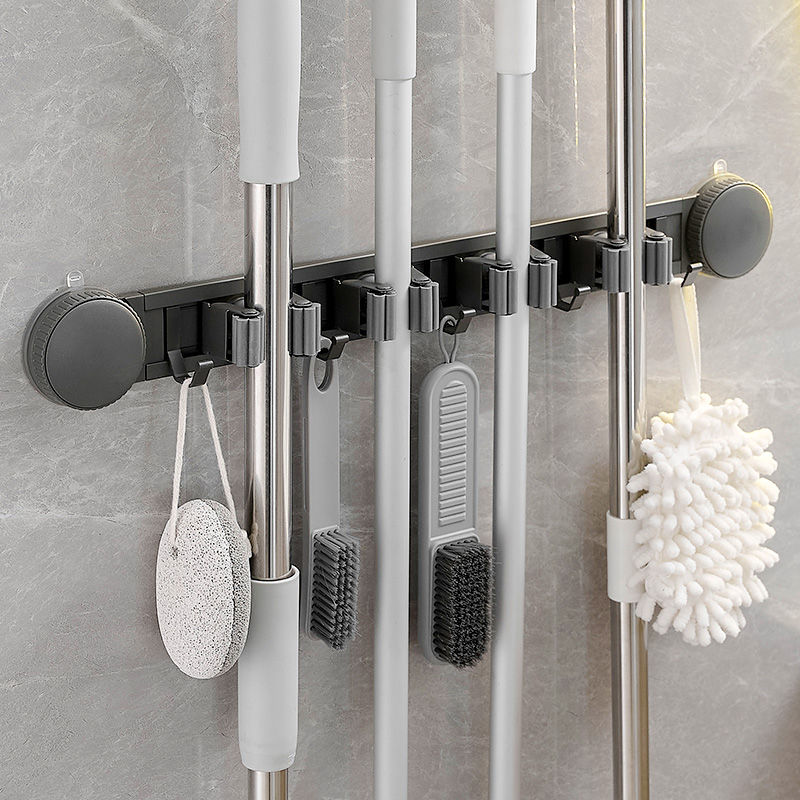 无痕吸盘拖把壁挂夹免打孔