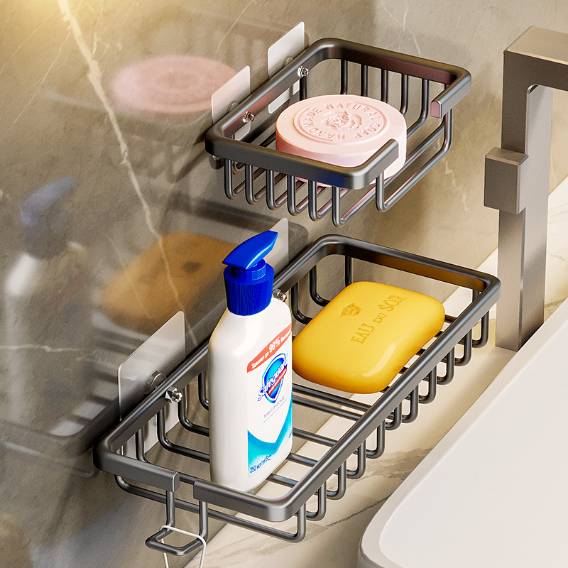 洗手台免打孔壁挂香皂架