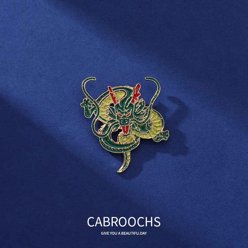 中国龙徽章胸针本命年新款潮个性日系可爱卡通情侣学生别针包饰品