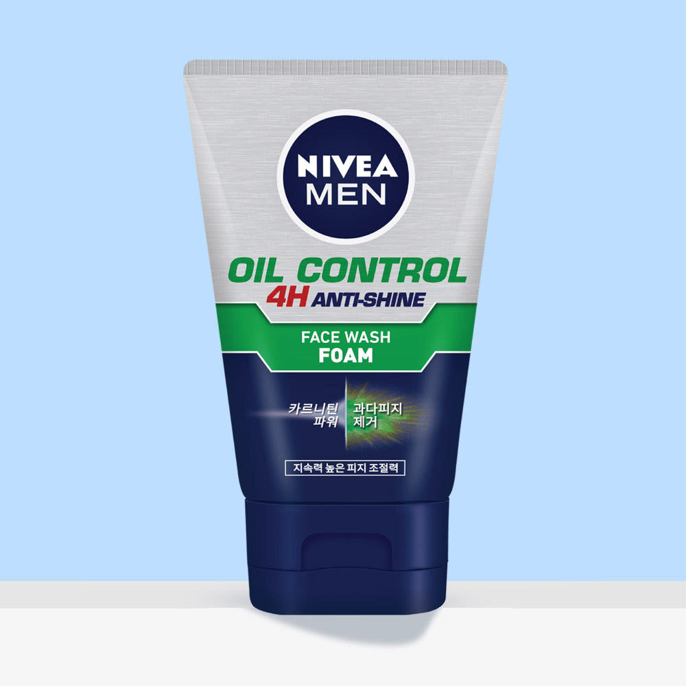 韩版Nivea/妮维雅男士控油洗面奶100g深层清洁毛孔洁面乳男士专用