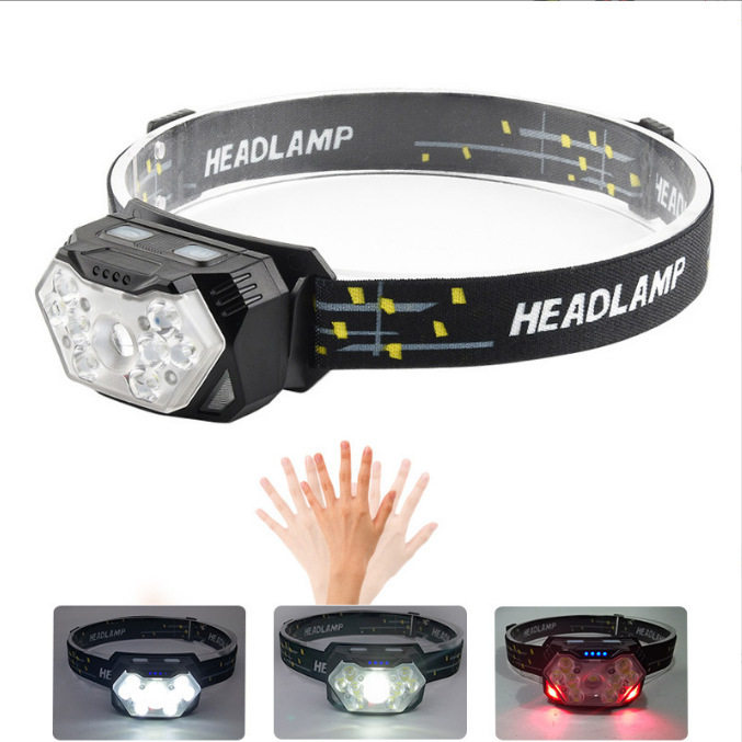 UB充电LED双光源跑步头戴灯户外矿灯钓鱼强光OB头灯