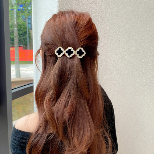 超仙风发夹锆石弹簧网红后脑勺