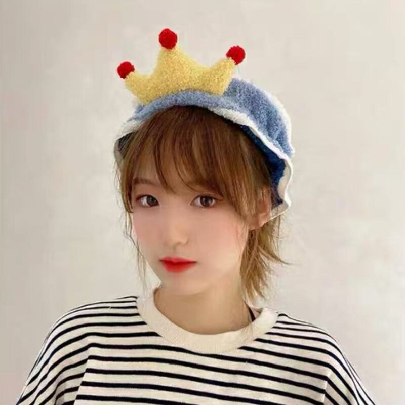 韩式皇冠洗脸发带可爱甜美蝴蝶结洗漱洗脸发箍女敷面膜化妆束发带