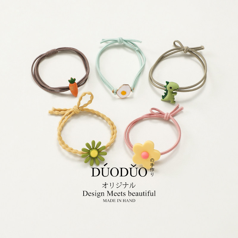 可爱头绳女韩版网红扎头发小橡皮筋发绳头饰森系卡通动物女孩发圈