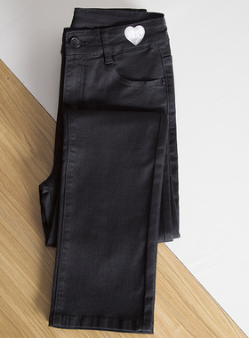 原创黑色烟管直筒牛仔裤女2025年秋装高腰八九分宽松黎型身材显瘦