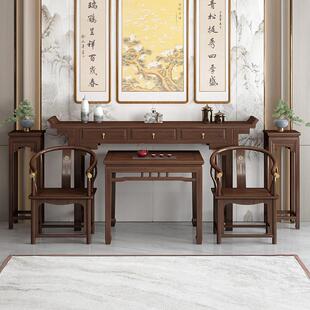 新中式实木中堂六件套香火桌家用供桌条案农村案台条桌八仙桌神台