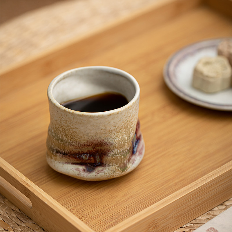 窑变茶杯复古陶瓷咖啡杯简约艺术感茶杯咖啡杯釉下彩手工杯子茶杯