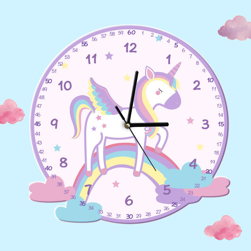 音 独角兽可爱卡通钟表 女孩时钟挂表 儿童房挂钟 卧室在类目 家居饰品, 家居钟饰/闹钟, 挂钟中 - 来自Buy2taobao.com提供专业的淘宝代购服务