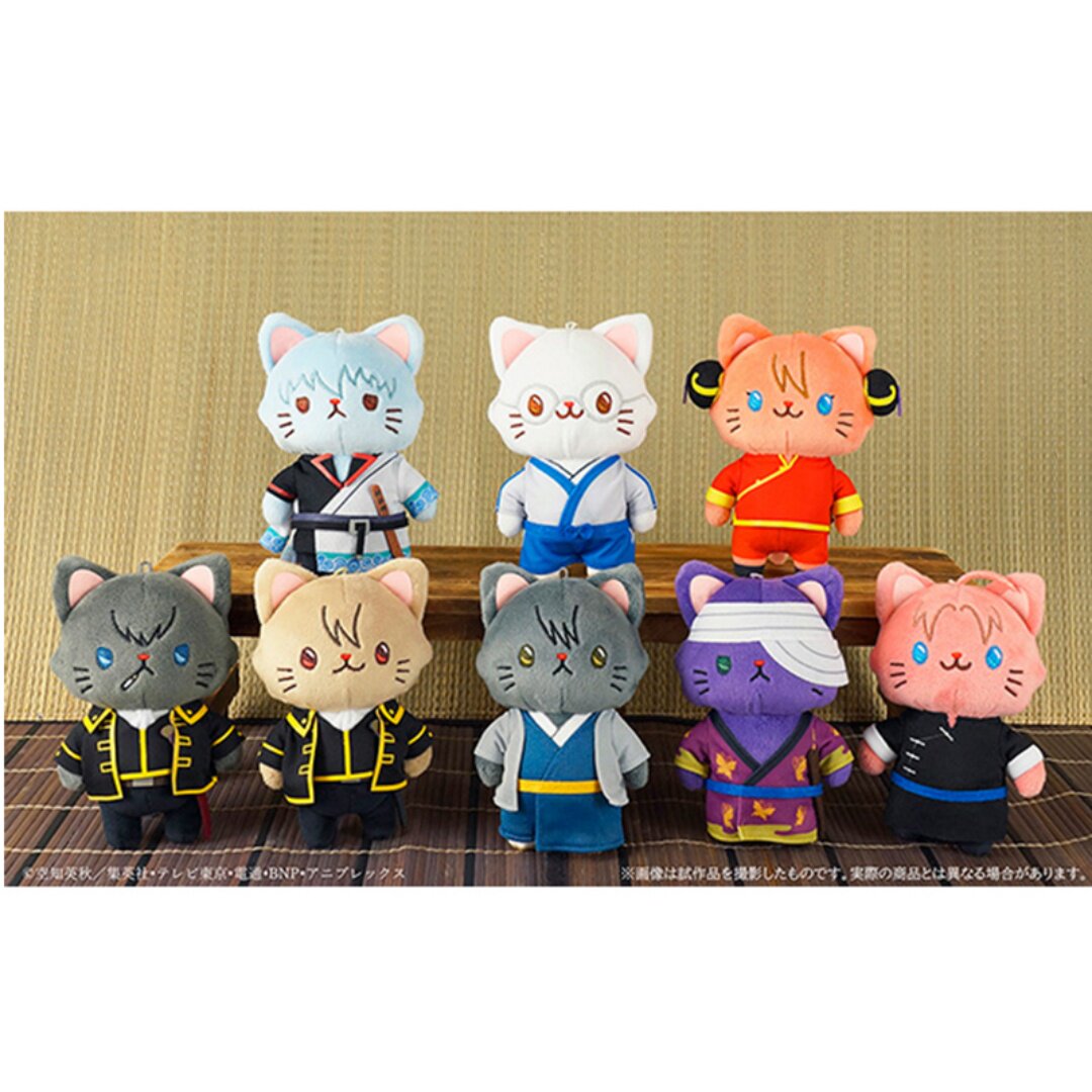 MOVIC银魂WITHCAT日本动漫周边毛绒公仔猫咪眼罩挂件包挂全集合