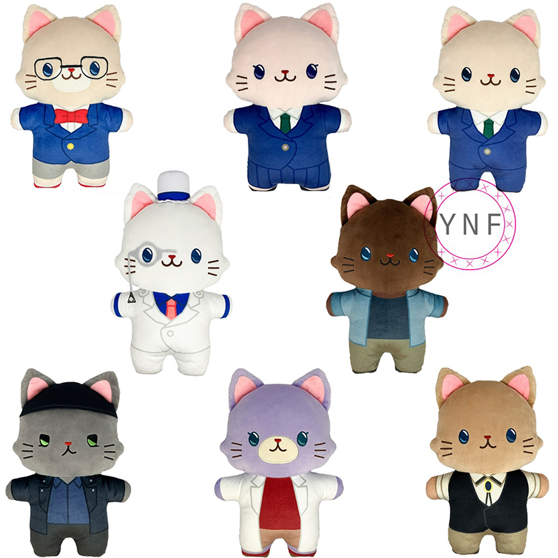 日本MOVIC名侦探柯南周边withCAT眼罩猫咪卡通动漫毛绒大号抱枕