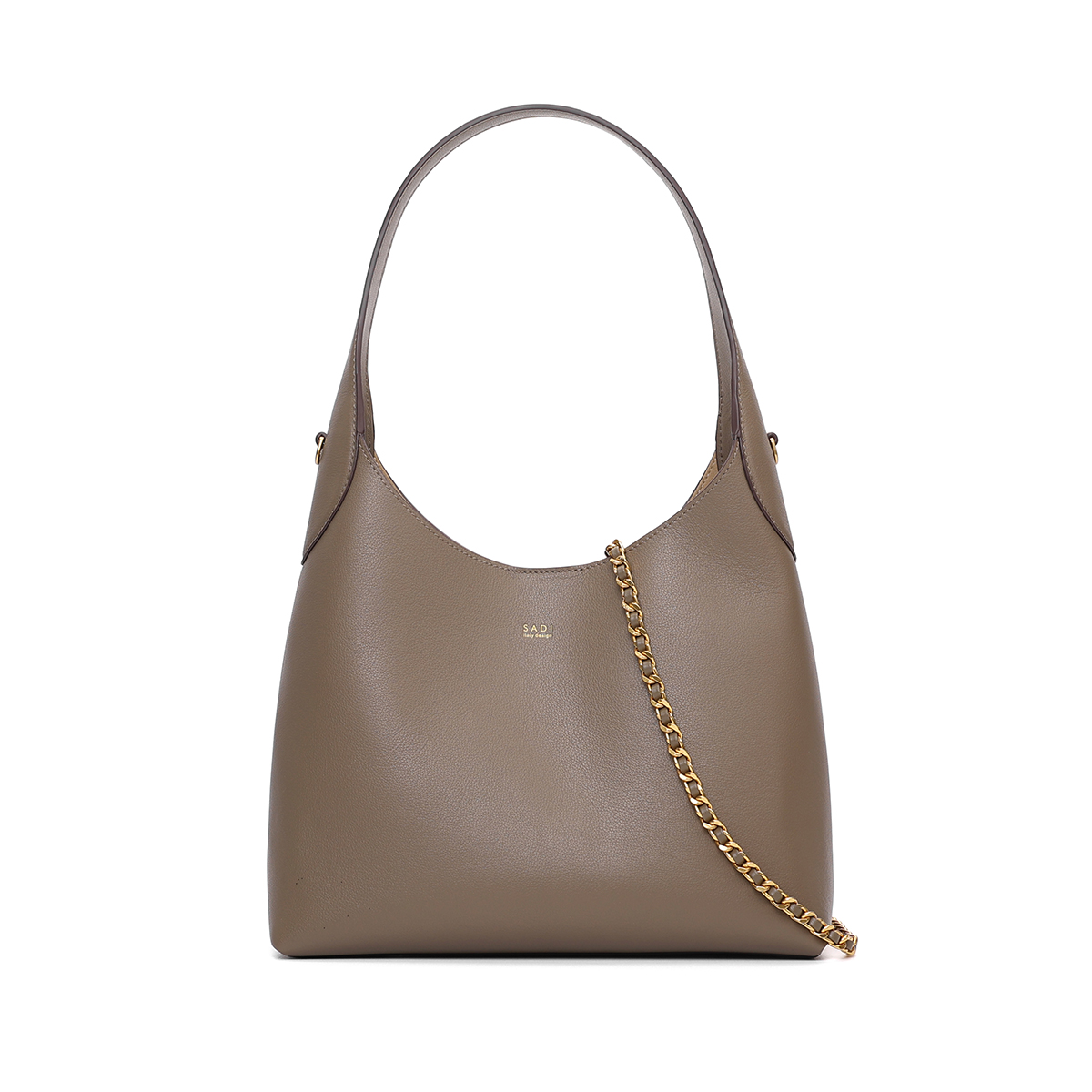 SADI萨迪经典菜篮子包头层牛皮腋下包简约通勤单肩手提包女