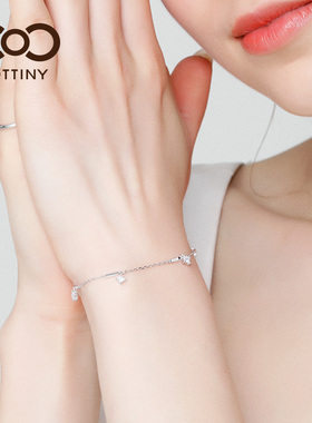 新年礼物镀金手链女款cottiny小众轻奢设计学生闺蜜银手链年轻款