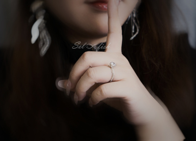 戒指纯银手作绕线手工珍珠