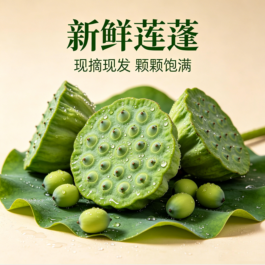 顺丰空运生鲜新鲜莲蓬头食用现摘现剥鲜莲子生吃鲜嫩清甜时令蔬菜