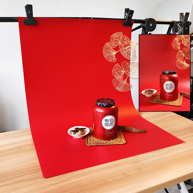 防水专业摄影背景纸新中式纯色背景板拍照道具网红ins拍摄道具pvc加大国风手串耳环月饼糕点茶叶美食饮料摆拍