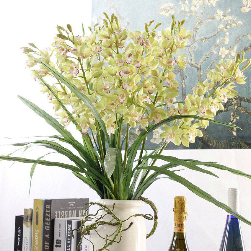 3d打印色仿真花东亚兰 假花过胶蕙兰 家居装饰设计师款仿真植物