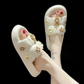 夏季 网红外穿卡通可爱小熊沙滩鞋 凉拖鞋 女踩屎感防滑厚底2025新款