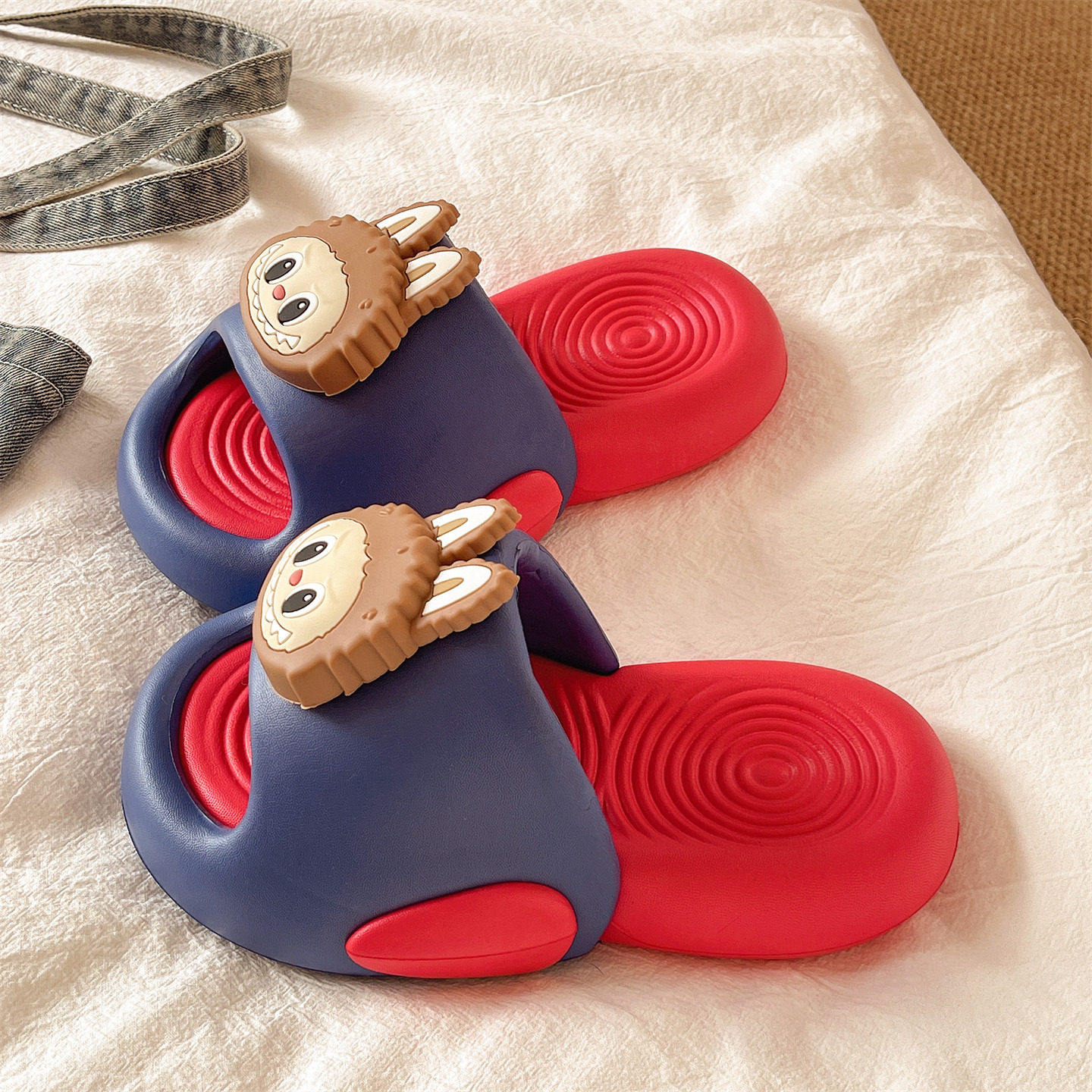 EVA厚底一字拖女夏外穿卡通可爱搞怪兔子学生宿舍室内防滑凉拖鞋,女鞋,一字拖,淘宝优惠券,粉丝福利购,淘宝优惠卷