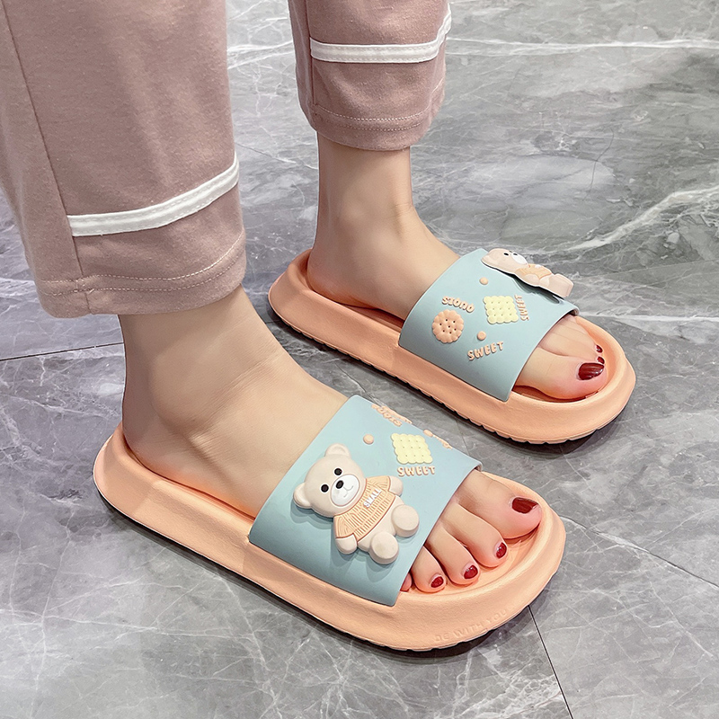 女士夏季居家外穿厚底踩屎感拖鞋