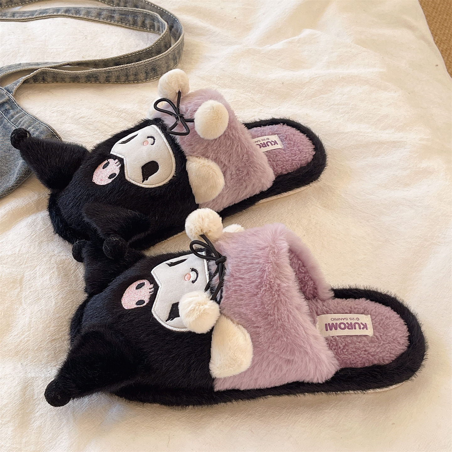 可爱卡通软底防滑保暖棉拖鞋