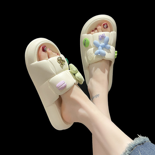 卡通可爱气球狗厚底防滑一字拖