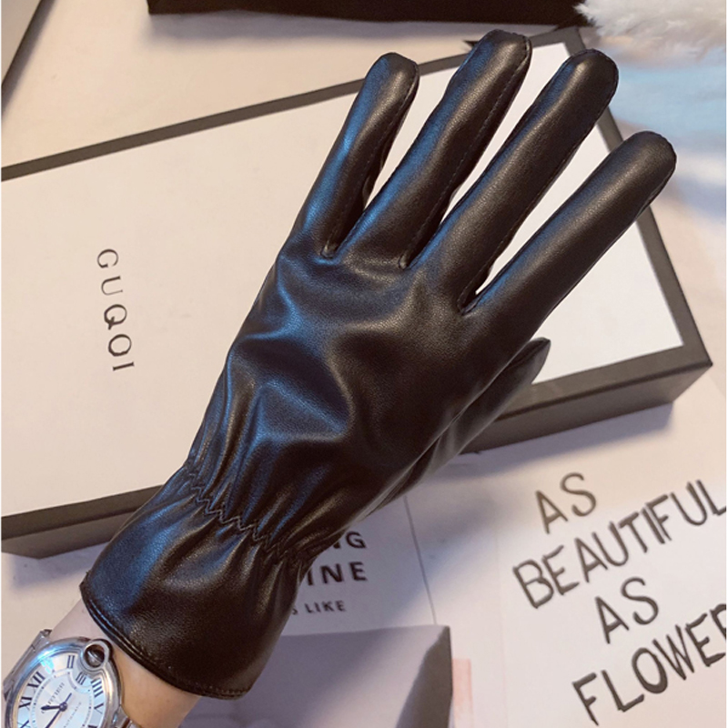 皮手套男女秋冬情侣韩版加绒加厚保暖防风防水防寒开车骑车触摸屏