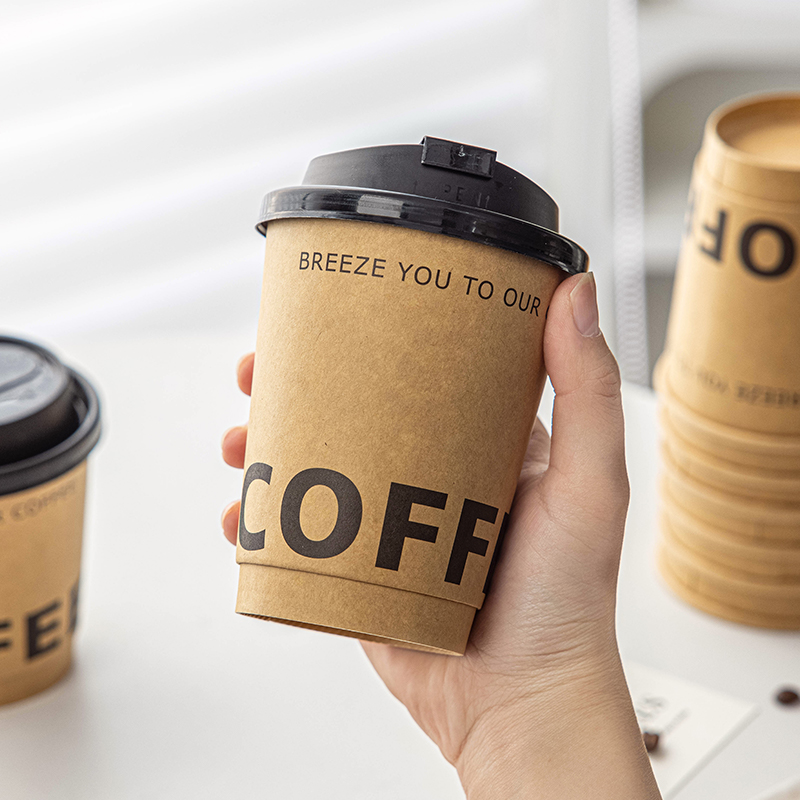 咖啡杯子一次性纸杯家用加厚食品