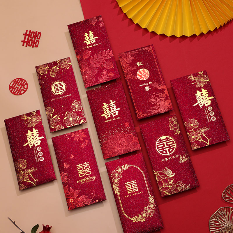 红包结婚专用酒红龙凤高级感千元利是封2025新款新婚礼随份子喜包