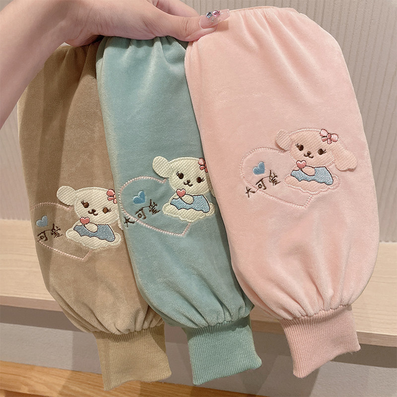 儿童卡通加长款防污耐脏套袖男童女童羽绒服专用袖套冬季防脏护袖
