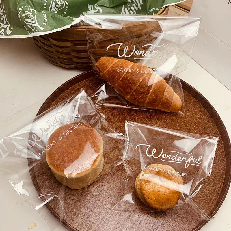 贝果面 面包包装袋自封袋烘焙吐司烘培单独小自粘三明治透明点心