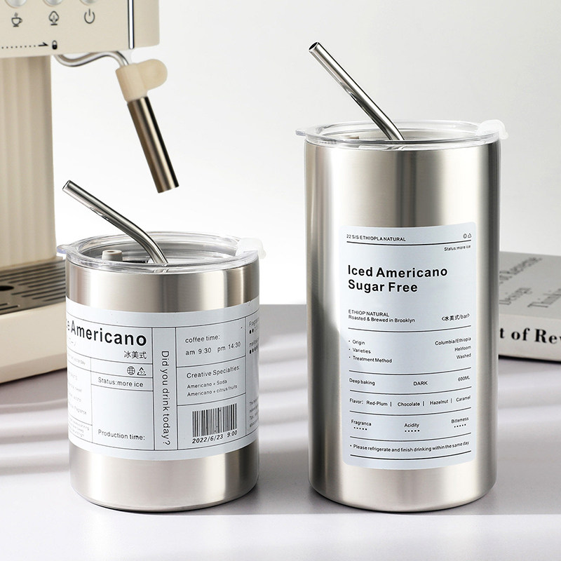 香彩新款咖啡杯水杯不锈钢美式杯子便携保温杯随行杯办公室吸管杯,餐饮具,咖啡杯,淘宝优惠券,粉丝福利购,淘宝优惠卷