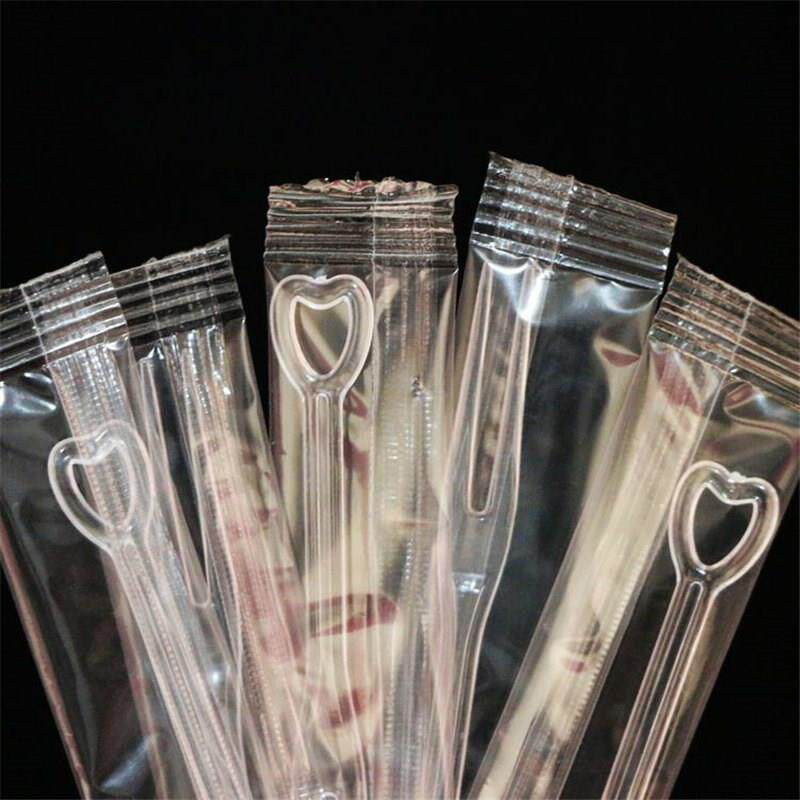 独立包装透明塑料食品级蛋糕叉一次性水果叉寿司小叉子家用心形叉