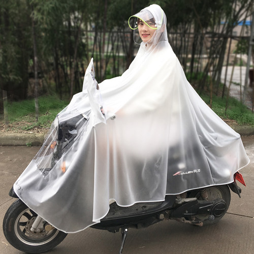 雨衣电瓶车骑行防水透明雨衣