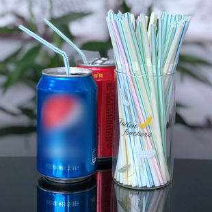 一次性吸管弯头饮料果汁豆浆可乐单支包装彩色的食品级1500支包邮