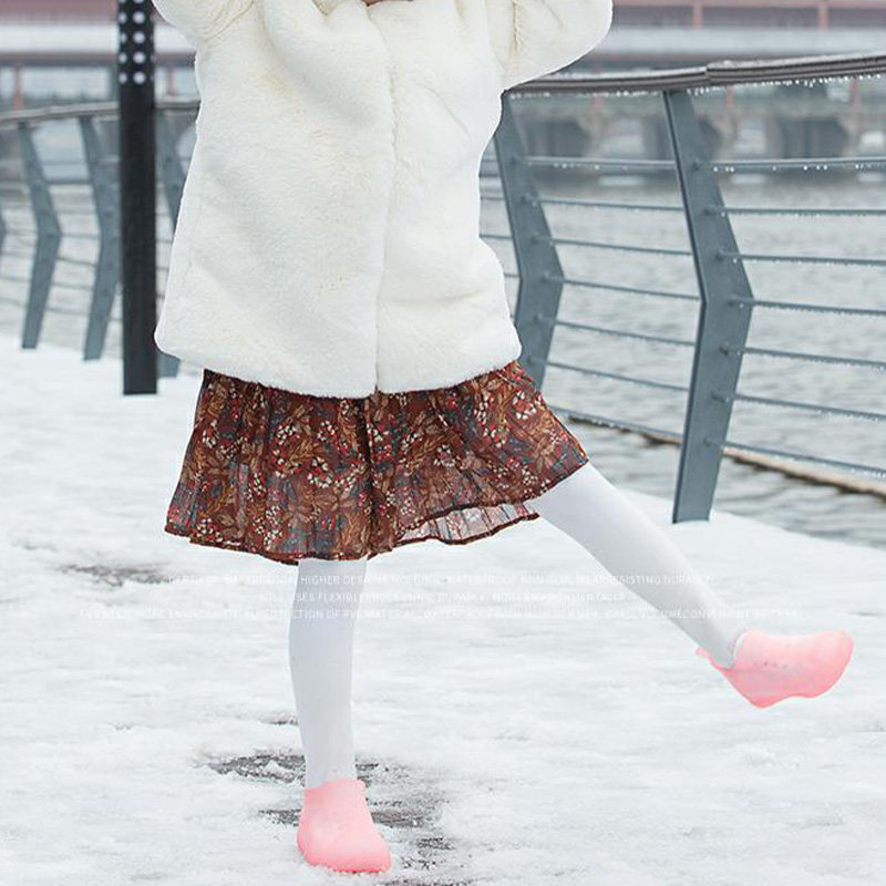 MEN AND WOMEN ADULT SILICONE SHOE COVERS WATERPROOF RAINY DAYS THICKENED NON-SLIP WEAR-RESISTANT BOTTOM PVC RAIN BOOTS COVER RAIN BOOTS