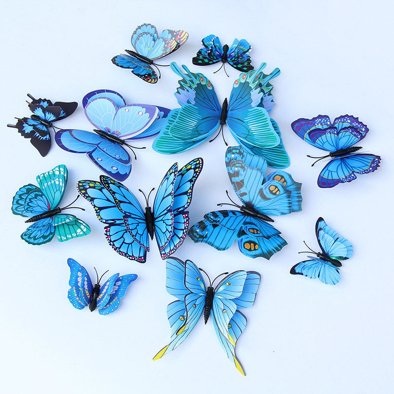 立体仿真蝴蝶客厅墙面遮丑装饰墙贴卧室房间贴画幼儿园创意冰箱贴,家居饰品,软装墙贴,淘宝优惠券,粉丝福利购,淘宝优惠卷