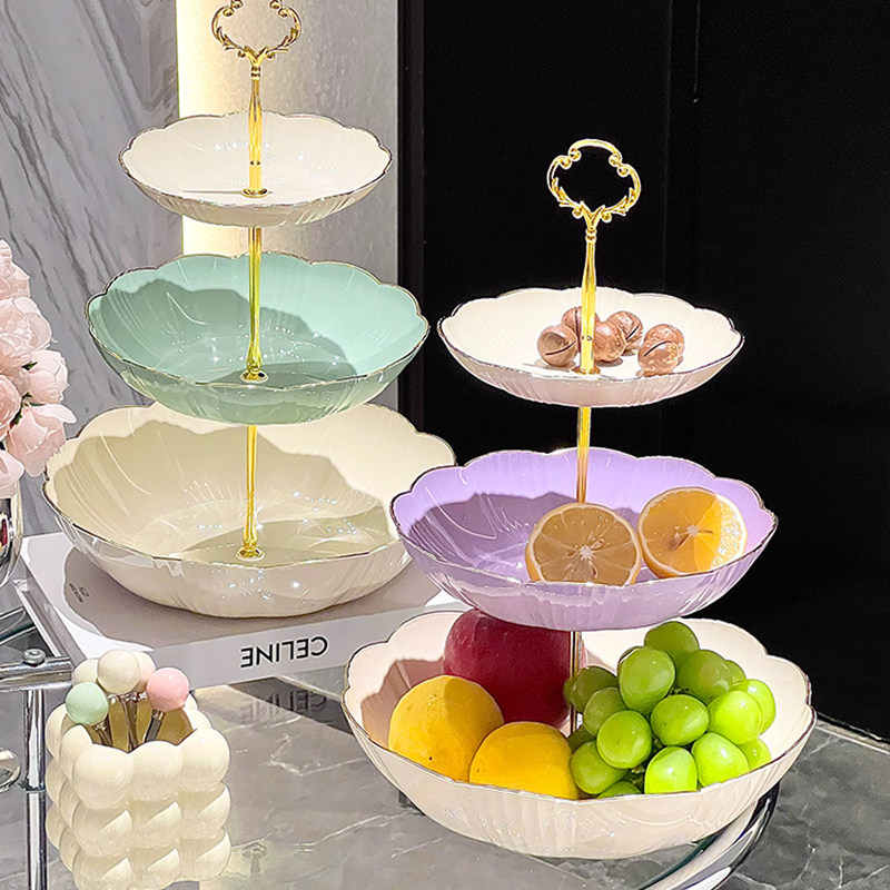 2026新款多层果盘客厅家用下午茶蛋糕点心摆放盘高颜值摆件甜品架,餐饮具,果盆/果盘/果篮,淘宝优惠券,粉丝福利购,淘宝优惠卷