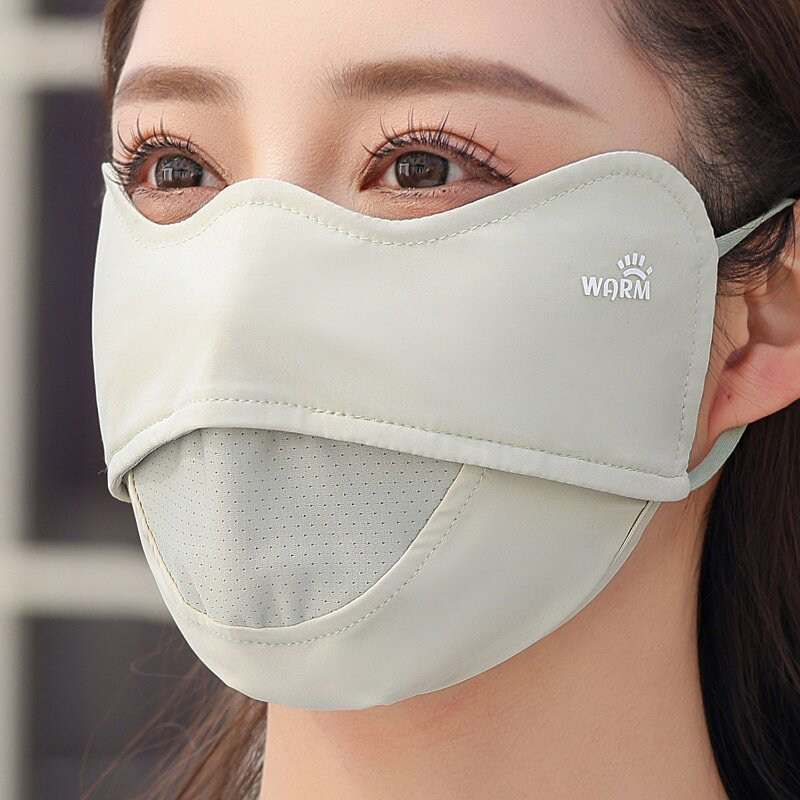 防晒口罩女网眼透气冰丝凉感薄款2026新款高颜值骑行遮阳全脸面罩