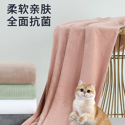宠物狗狗猫咪浴巾洗擦澡吸水毛巾加大厚速干不粘毛泰迪比熊专用品
