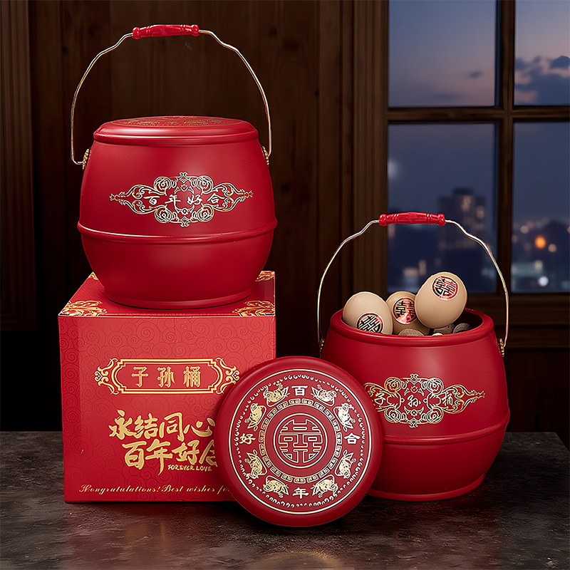 结婚子孙桶喜桶结女方陪嫁新娘嫁