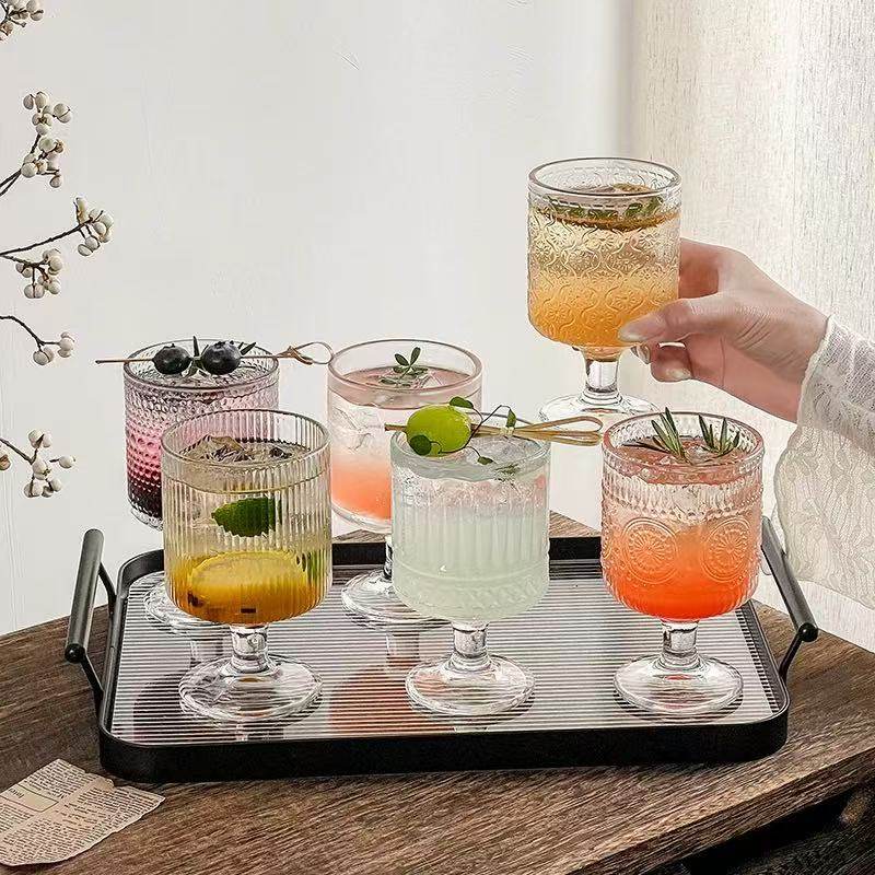 高颜值ins风复古热红酒杯果汁饮料杯设计感小众家用玻璃牛奶杯子,餐饮具,葡萄酒/红酒杯,淘宝优惠券,粉丝福利购,淘宝优惠卷