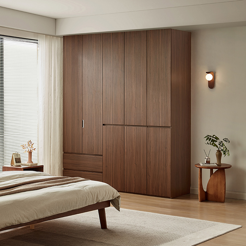 林氏胡桃木色衣柜卧室家用成品柜