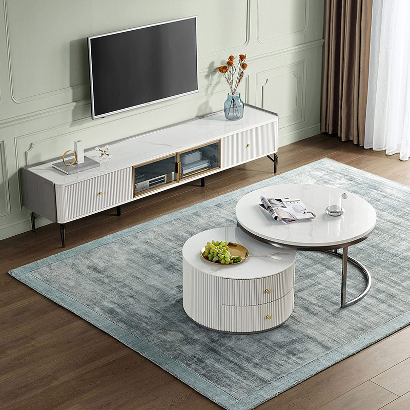 林氏家居轻奢风新款家具岩板茶几