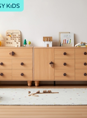 林氏儿童斗柜卧室客厅靠墙储物柜抽屉柜五六斗柜收纳柜床头柜木业