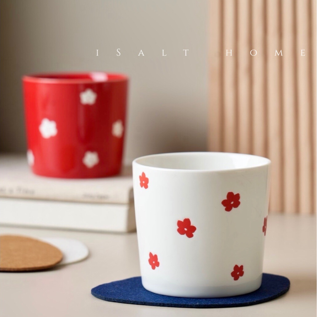 isalt陶瓷围炉煮茶可爱小众简约复古咖啡手握杯猪口杯主人杯拉花