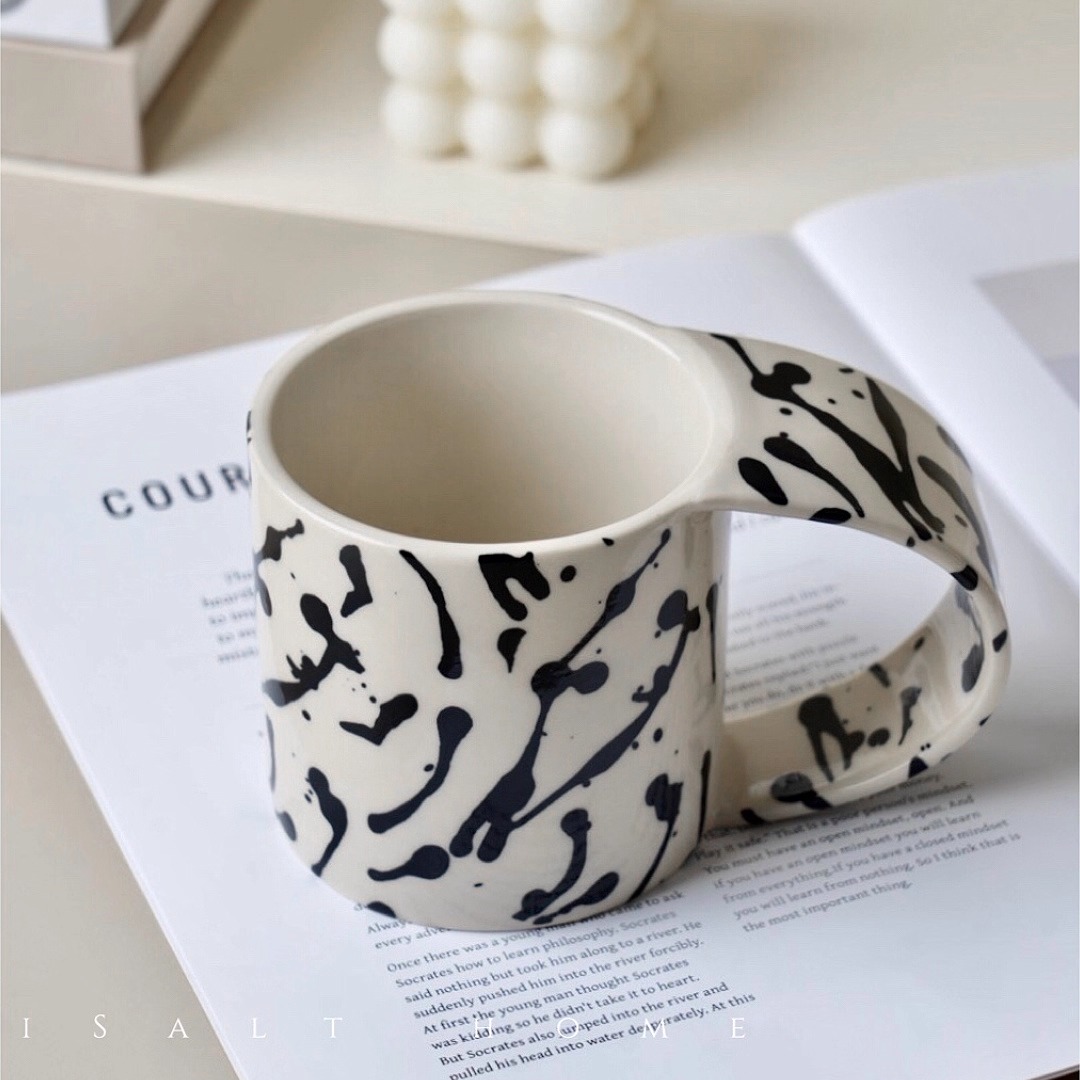 原创设计小众泼墨陶瓷马克杯