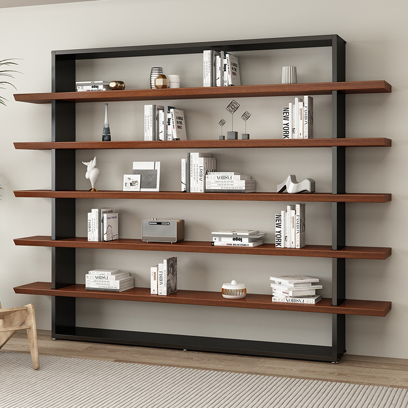 芬木简约工业风实木书架可定制