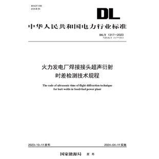 【按需印刷】DL／T 1317—2023 火力发电厂焊接接头超声衍射时差检测技术规程