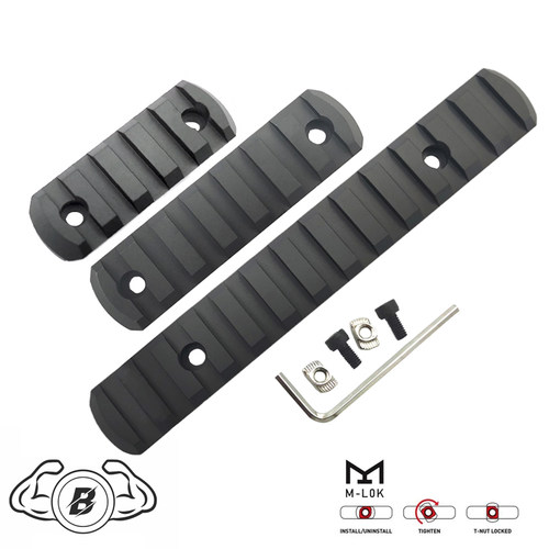 暴君M-LOK导轨 CNC导轨金属导轨精击MK8 MI 鱼骨轨道SLR ARPG越狱