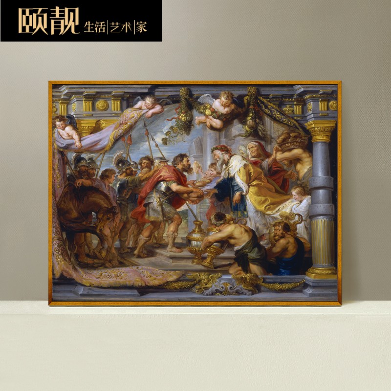 世界名画复制品鲁本斯文艺复兴油画欧式古典人物画装饰画酒店挂画